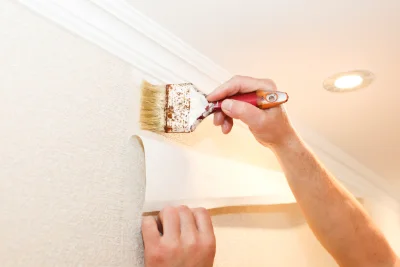 Pose de papier peint à Champagne — revêtements muraux et toiles de verre